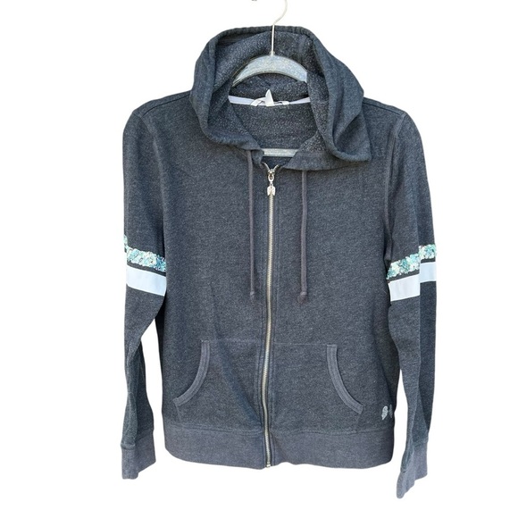 Victoria’s Secret Supermodel Essential Bling Sequin Zip Hoodie Collector Med GUC - Picture 2 of 14